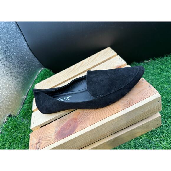Musshoe-Black-Pointed Flats- Size 9W - Picture 4 of 10